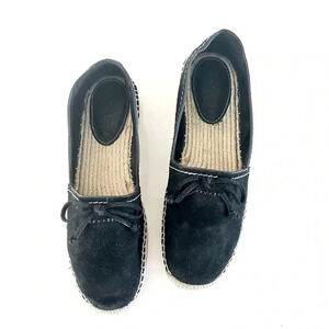 Coach Rae Black Suede Slip On Espadrille in Size 9.5